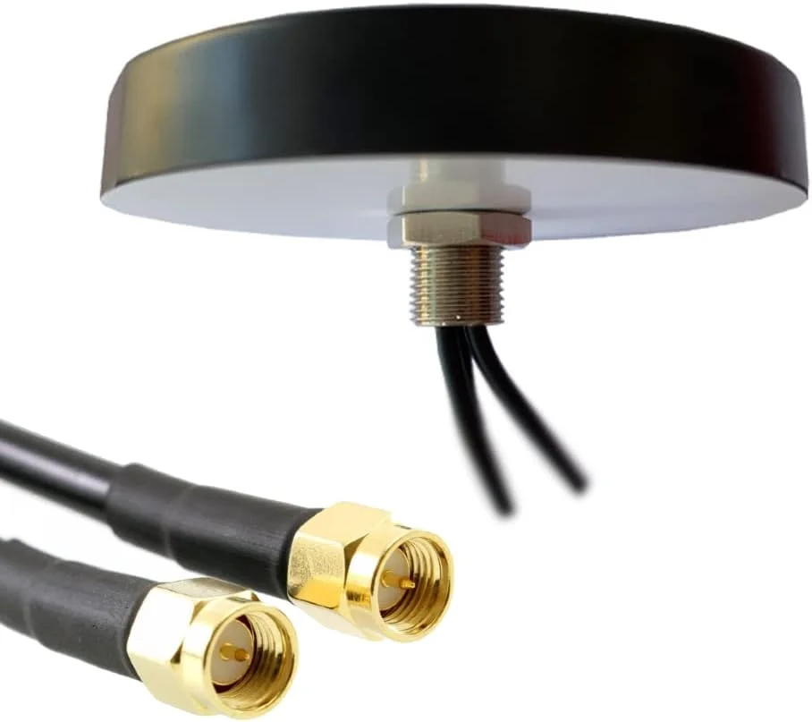 آنتن سلولی پاک MiMo 2G/3G/4G LTE به همراه براکت دیواری، مناسب برای اینترنت پهن باند موبایل داخلی/خارجی، کانکتور SMA، کابل 3 متری