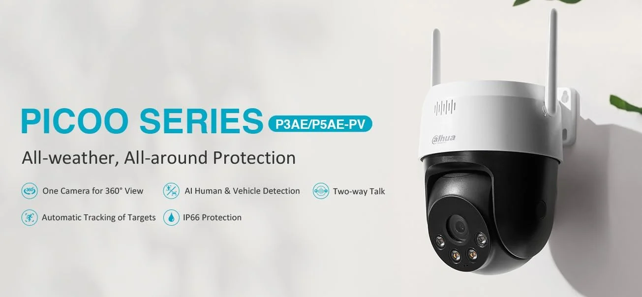دوربین تحت شبکه وای فای PTZ داهوا 5 مگاپیکسل - DH-P5AE-PV