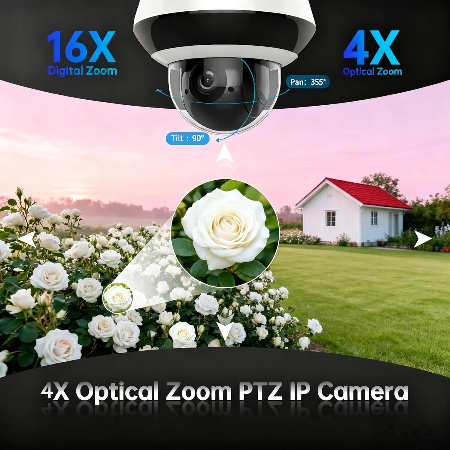 دوربین مینی PTZ تحت شبکه 4 مگاپیکسلی DS-2DE2A404IW-DE3 مناسب فضای باز با قابلیت POE، مجهز به DarkFighter (لنز وری فوکال 2.8-12 میلی‌متری)، زوم اپتیکال 4 برابر، WDR 120dB، H.265+، دارای استاندارد IP66 و IK10، نسخه بین‌المللی با قابلیت ارتقاء کامل فریمور