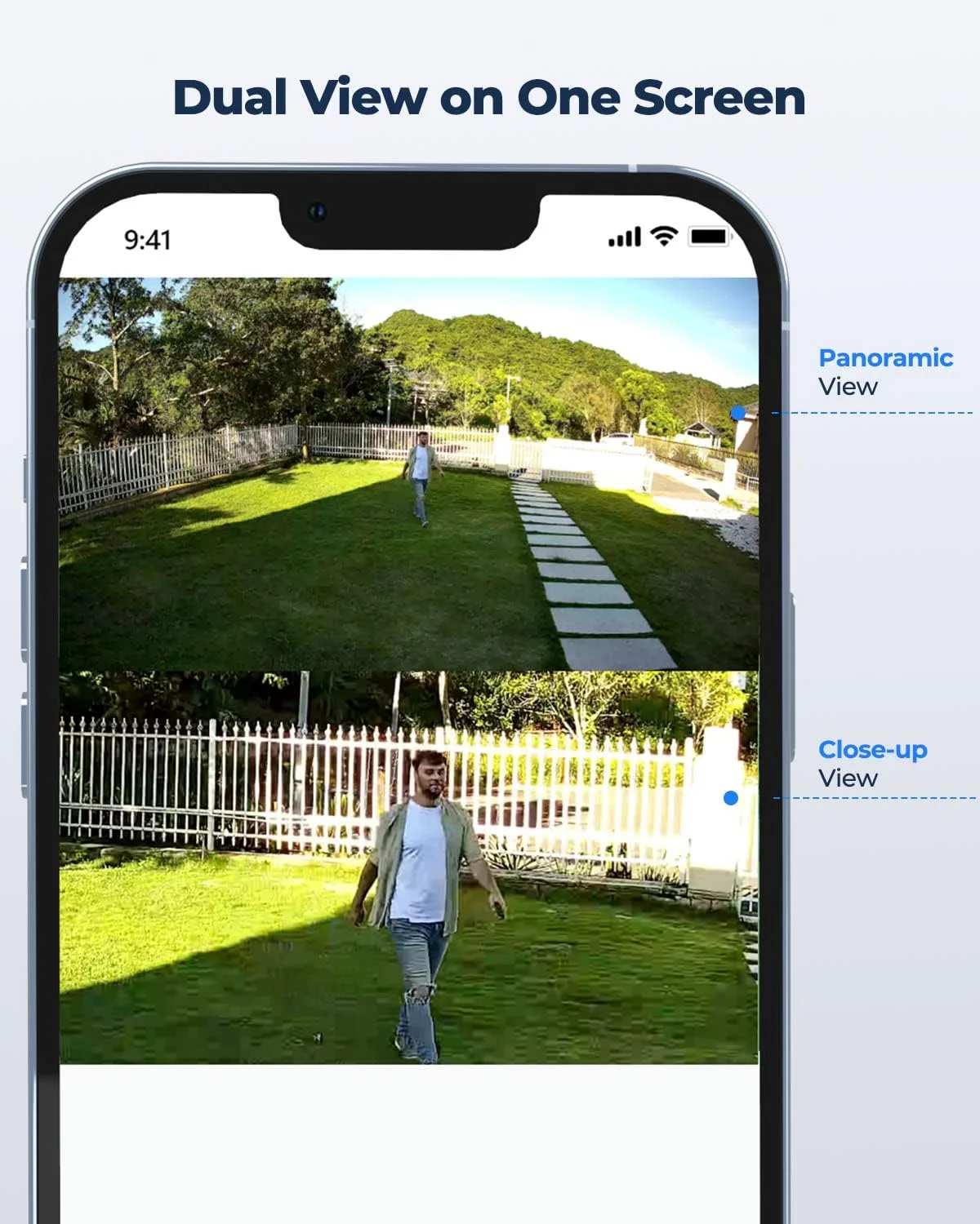 دوربین امنیتی 4K PTZ دو لنز Reolink، مناسب فضای باز، با زوم ترکیبی 6X، چرخش 355 درجه افقی و 90 درجه عمودی، ردیابی خودکار، دید در شب رنگی، تشخیص انسان/خودرو/حیوان خانگی، صدای دو طرفه، مدل TrackMix PoE