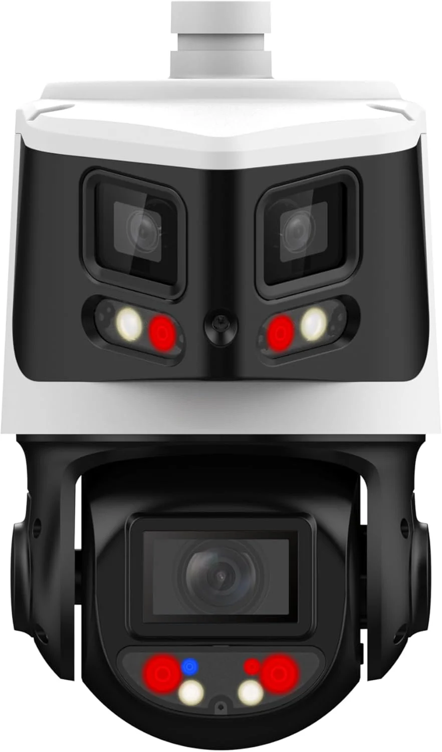 دوربین تحت شبکه پانوراما و PTZ امپایرتک، سیمی، POE، 8MP+4MP، زوم اپتیکال 10x، استارلایت، نور دوگانه هوشمند، زاویه دید عریض 180 درجه، IVS، مدل PTZ3E10X T180