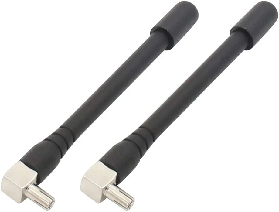 آنتن خارجی مینی 4G LTE با کانکتور TS9، 2.4G برای روتر وای فای موبایل، مودم USB و مودم پهن باند موبایل (2 عدد مشکی)