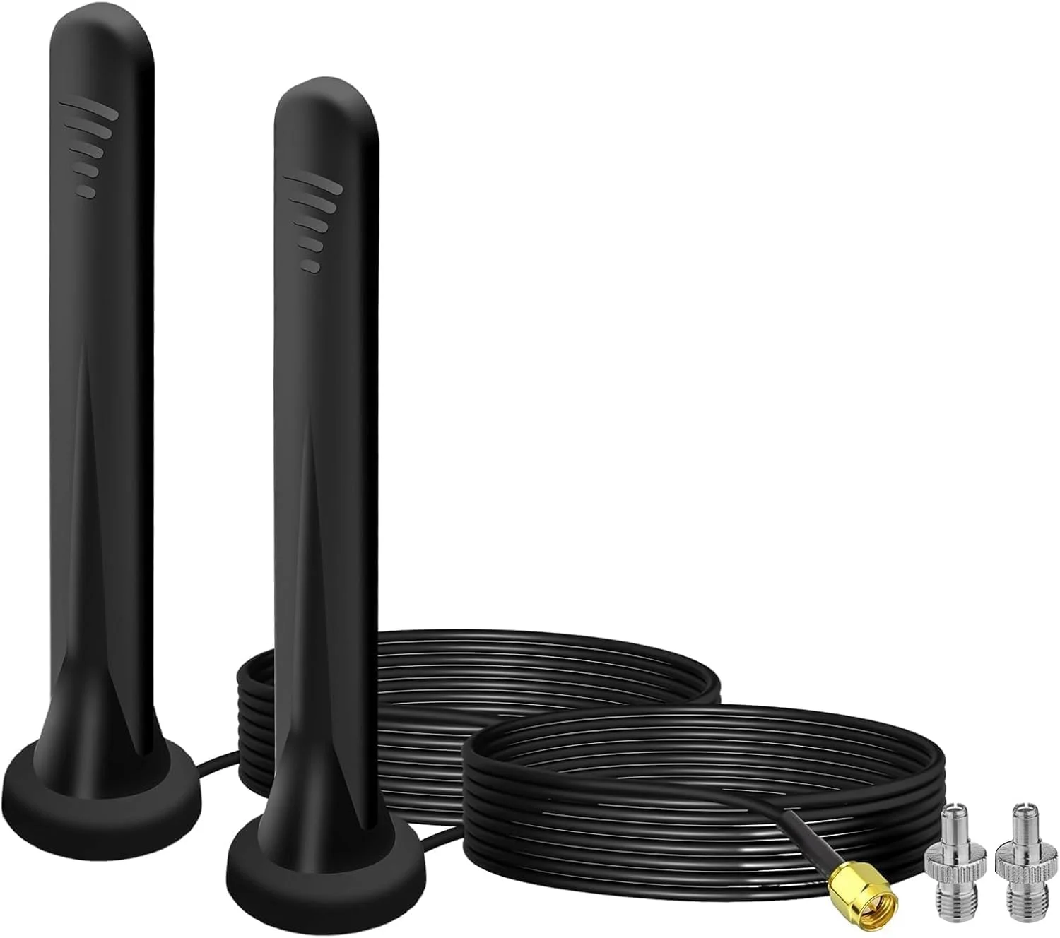 آنتن شبکه امنی‌دایرکشنال خارجی FC22 5G LTE با SMA TS9، تقویت‌کننده سیگنال 4G با پایه مغناطیسی، امنی‌دایرکشنال با کابل RG174، سازگار با روترهای /4G/5G/GSM/GPRS - 2 عدد