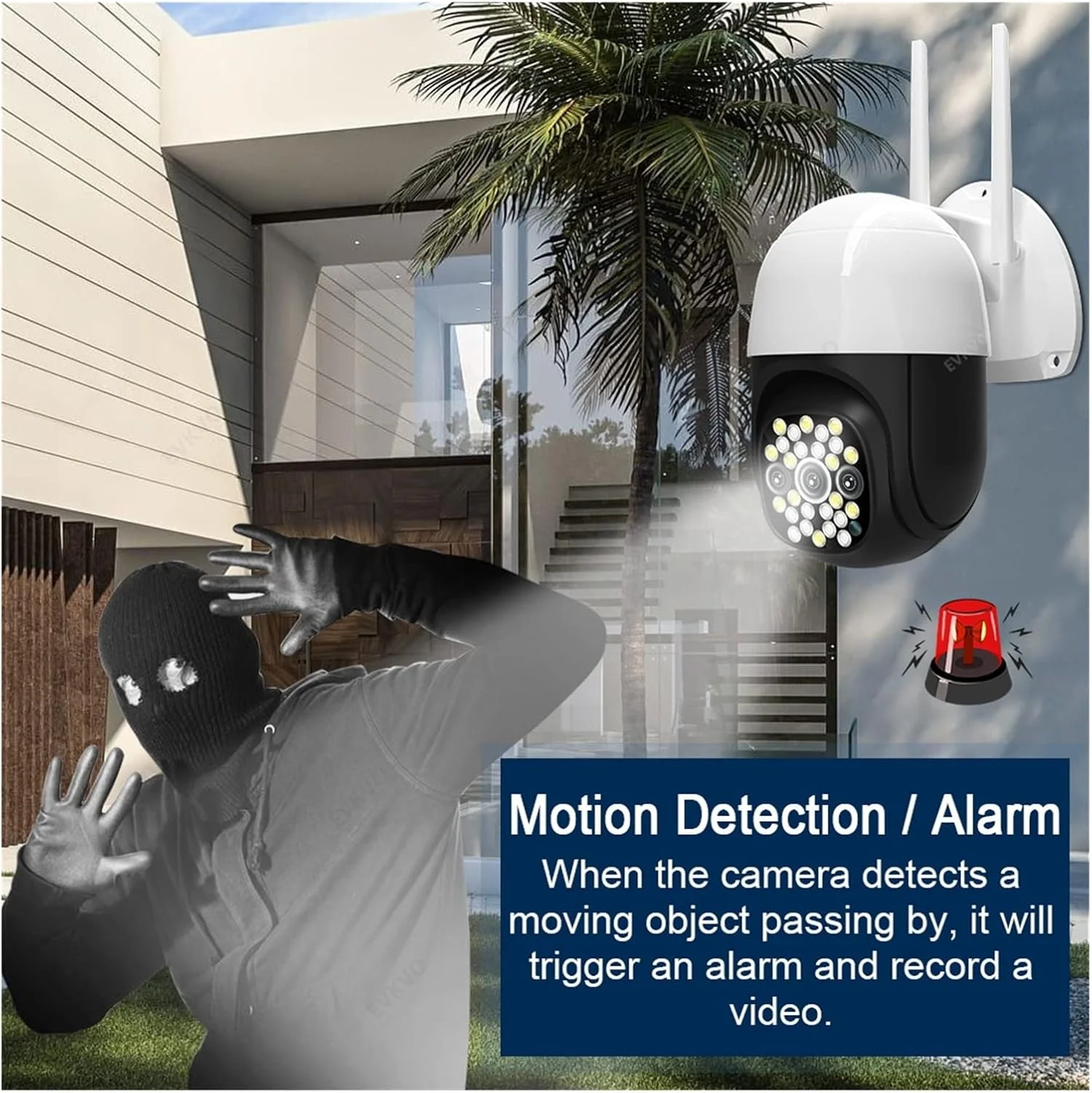 دوربین امنیتی بی سیم خورشیدی FURLOU 5MP 5G WIFI با 3 لنز، ردیابی خودکار IP، چرخش افقی/عمودی خودکار، ضد آب، صدای دو طرفه برای امنیت خانه (رنگ: E، اندازه: 2MP به همراه کارت حافظه 64G)