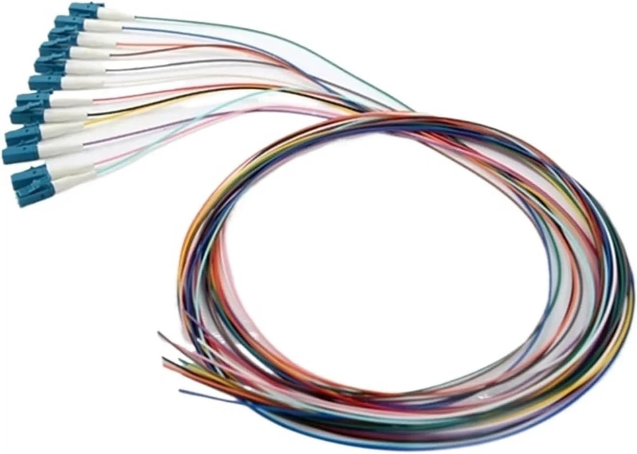 کابل فیبر نوری 12 رنگ LC، 1 متر، 9/125 میکرومتر، 12 پورت (SM LC)