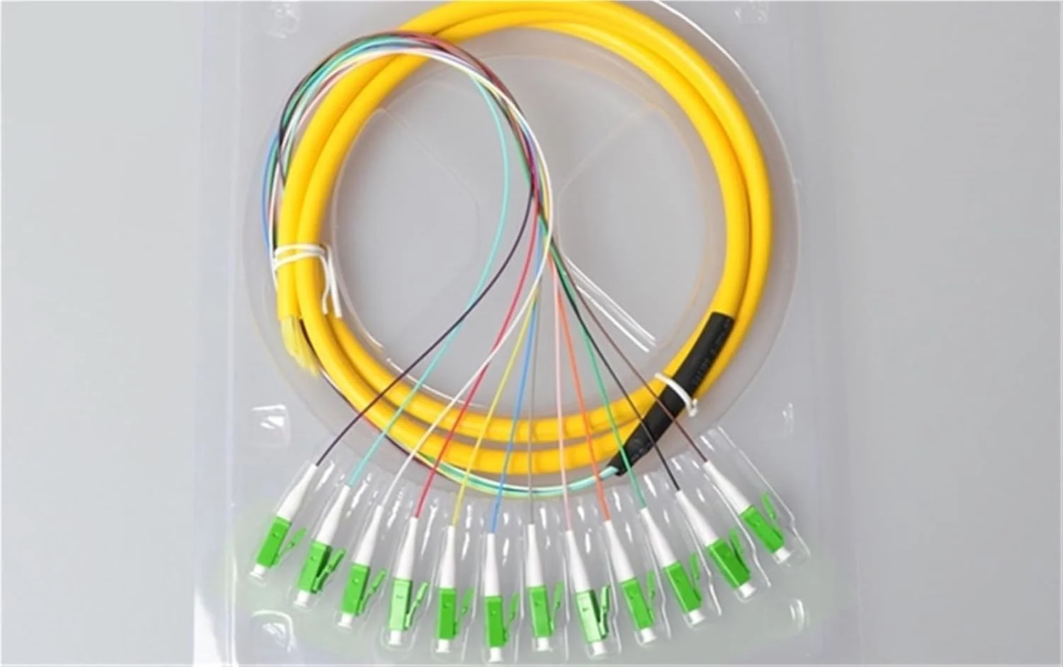 کابل فیبر نوری 12 هسته ای LC/A - 1.5 متر، 9/125 میکرومتر، سینگل مود