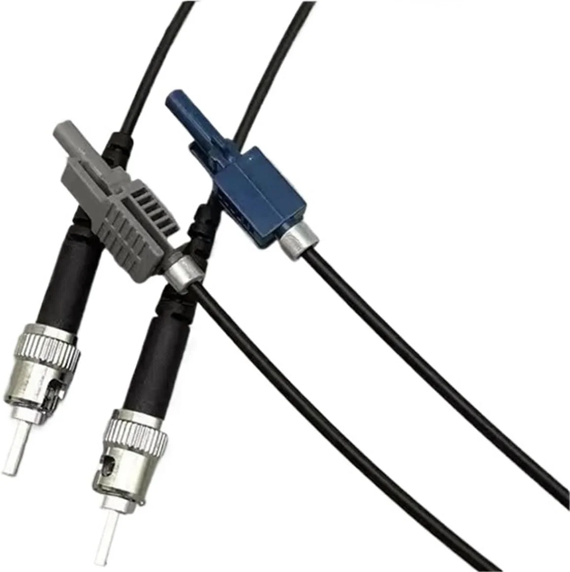 بسته 3 عددی سیم اتصال فیبر نوری پلاستیکی POF با هسته 2.2 میلی‌متری و فرول فلزی 1 میلی‌متری 1000um مدل ST-HFBR-4503 4513 (10 متری ST-4513)