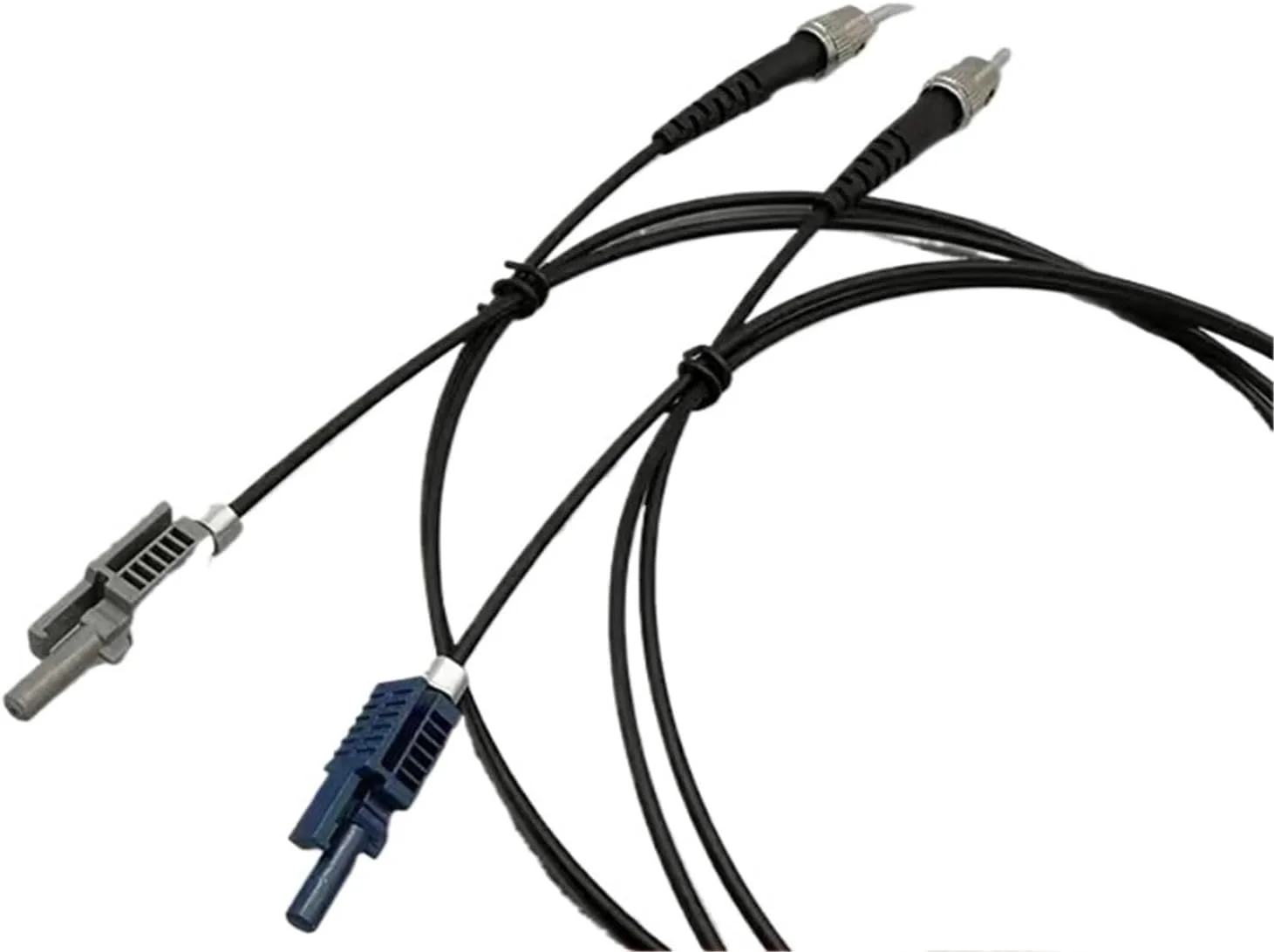 بسته 3 عددی سیم اتصال فیبر نوری پلاستیکی POF با هسته 2.2 میلی‌متری و فرول فلزی 1 میلی‌متری 1000um مدل ST-HFBR-4503 4513 (10 متری ST-4513)