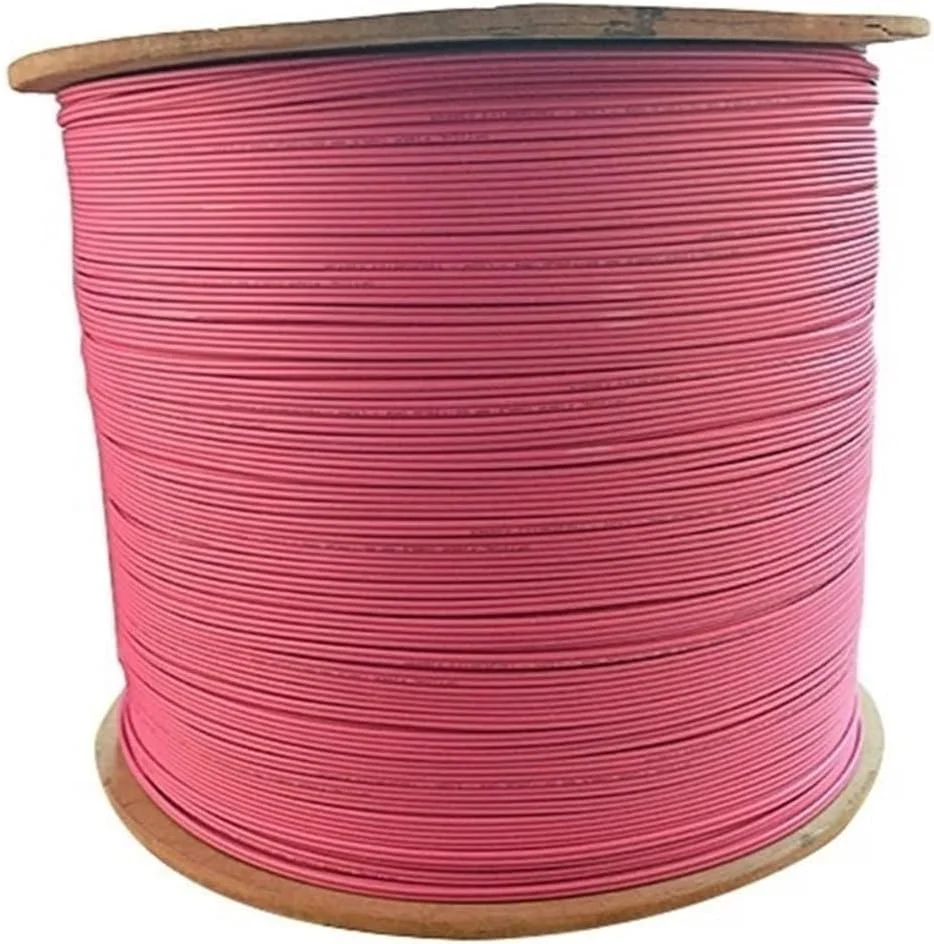 کابل فیبر نوری OM4 داپلکس ۱۰۰ متری، ۲ میلی‌متری، ۳ میلی‌متری، صورتی، برای داخل ساختمان، برای سیم‌های پچ فیبر نوری، کابل FTTH، با روکش LSZH (۳ میلی‌متری OM4)