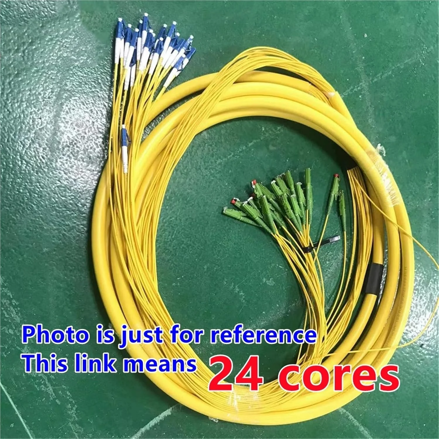 کابل فیبر نوری 24 هسته ای، 10-100 متر، E2000/APC به SC/FC/LC/ST (100 متر, E2000A-ST)