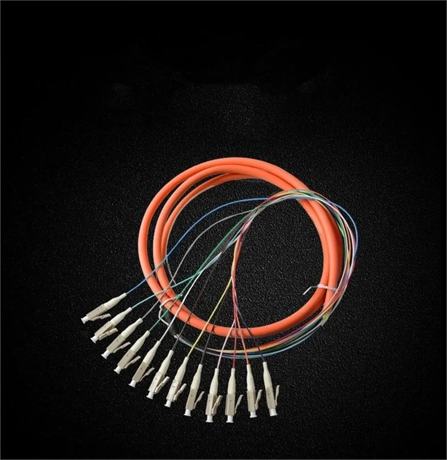 کابل فیبر نوری ۱۲ هسته ای ۱.۵ متری LC/UPC مالتی مود ۶۲.۵/۱۲۵um