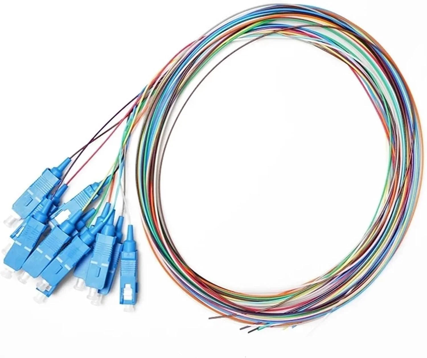 کابل فیبر نوری SC (۱۲ رنگ، ۱.۵ متر، SM، ۹/۱۲۵ میکرومتر، بسته ۲ عددی)
