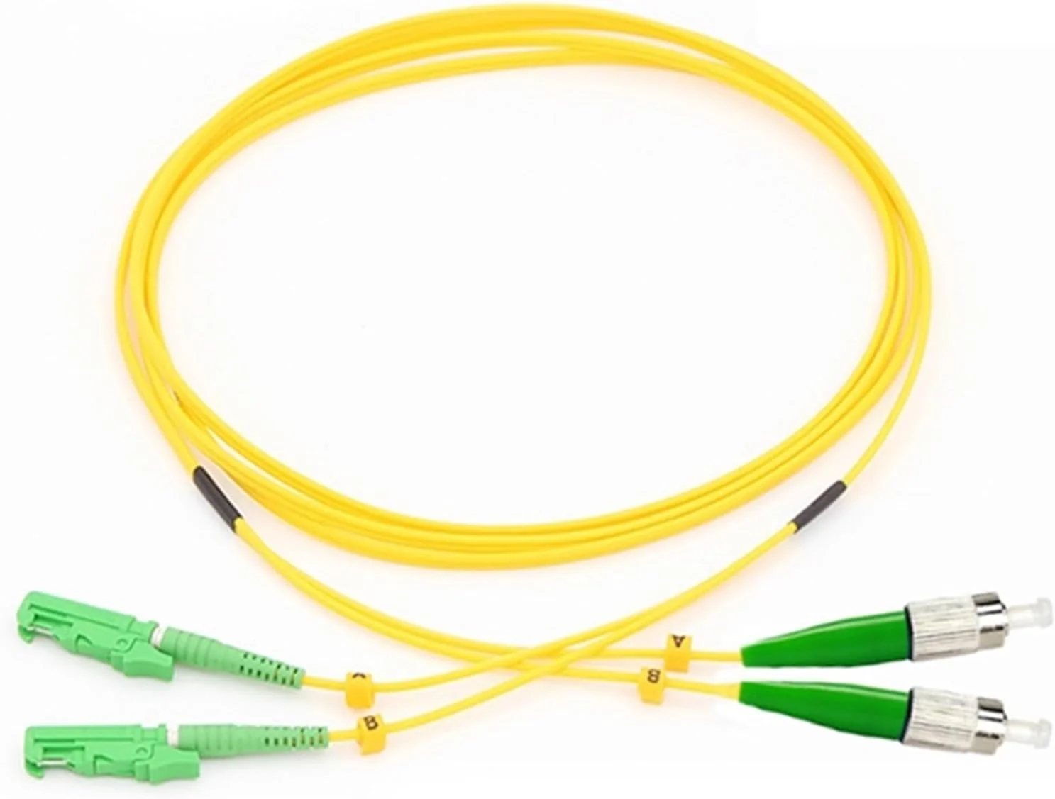 کابل فیبر نوری HAIZHI E2000/A، 1 متر، دوبلکس، SM سینگل مود 9/125 میکرومتر، بسته 10 عددی (E2000 A-LC A)