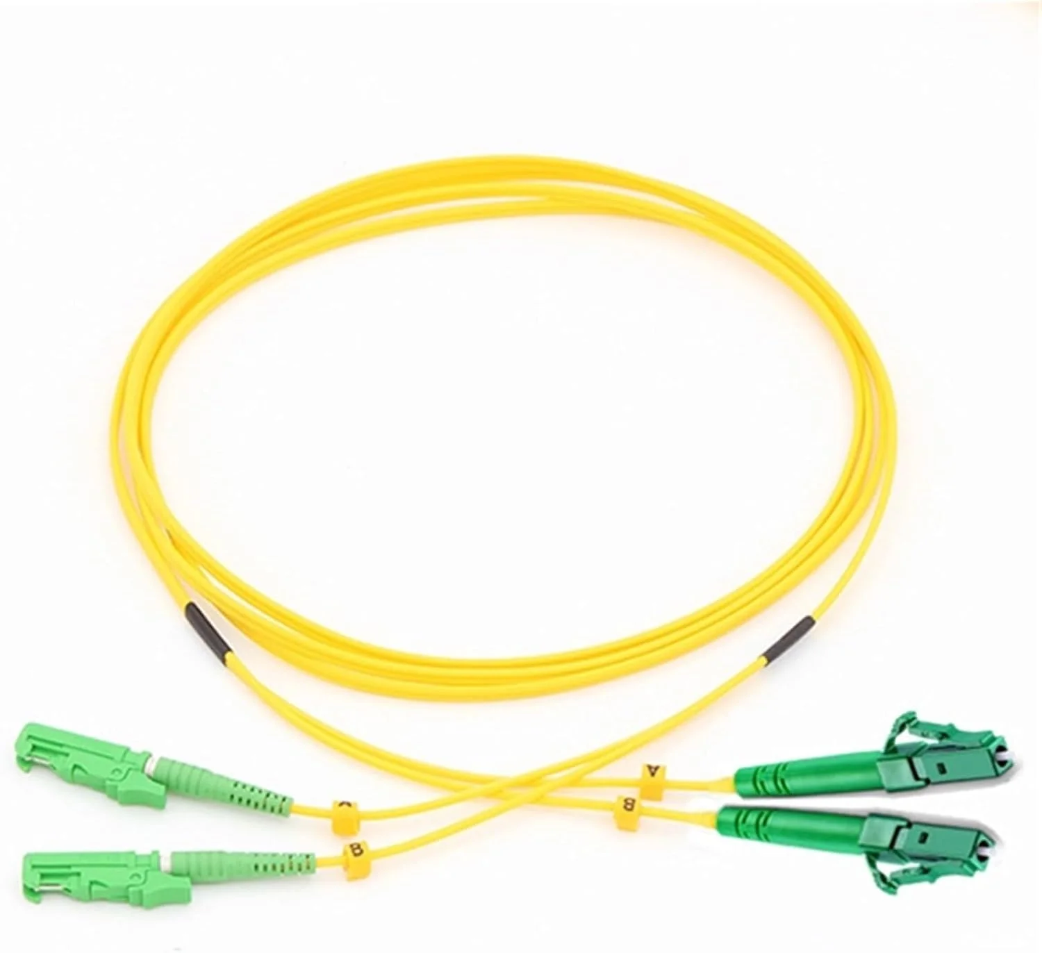 کابل فیبر نوری HAIZHI E2000/A، 1 متر، دوبلکس، SM سینگل مود 9/125 میکرومتر، بسته 10 عددی (E2000 A-LC A)