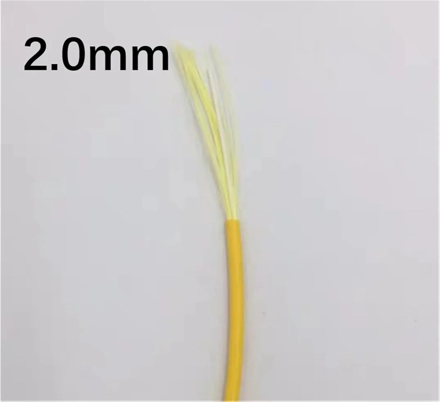 کابل فیبر نوری 9/125 um G652D 2mm سیمپلکس سینگل مود زرد برای FTTH SM SX کابل 4 کیلومتر/رول 4000 متر (PVC)