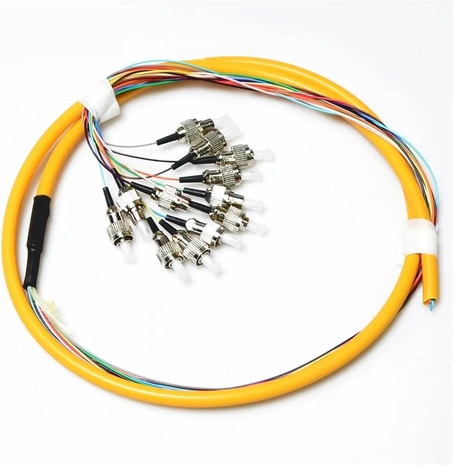 کابل فیبر نوری HAIZHI FC، ۱۲ عدد - ۱.۵ متر SM 9/125 µm