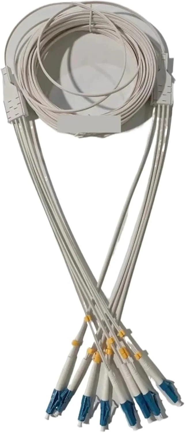 کابل فیبر نوری پچ LC-LC چهار هسته ای از 3 تا 300 متر برای کاربردهای FTTH (200 متر 1 عدد، LC-LC مشکی)