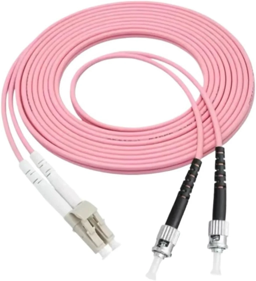 کابل فیبر نوری دوپلکس ST-LC DX چند حالته OM4، ۱ تا ۱۰۰ متر (۹۰ متر ۱ عدد OM4)