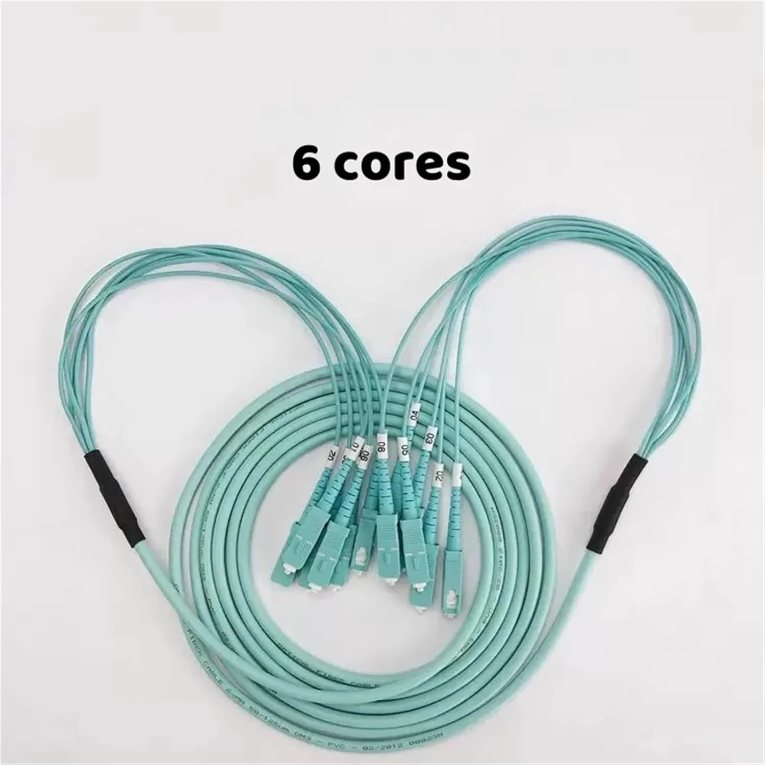 کابل فیبر نوری چند حالته HAIZHI OM3 با کانکتورهای SC-SC، 4/6/8/12/24 هسته، طول 10 متر (4 هسته 10 متر)