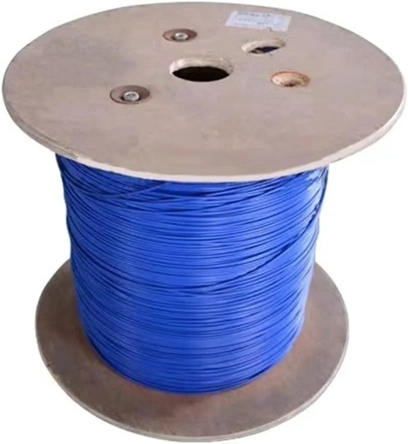 کابل فیبر نوری تک هسته ای محافظ دار HAIZHI برای استفاده در محیط های داخلی SM OM1 OM2 OM3، کابل محافظ دار فیبر نوری تک رنگ آبی مایل به خاکستری ftth برای محیط های داخلی E 500 متری (OM3) کابل فیبر نوری تک هسته ای محافظ دار HAIZHI برای استفاده در محیط های داخلی SM OM1 OM2 OM3، کابل محافظ دار فیبر نوری تک رنگ آبی مایل به خاکستری ftth برای محیط های داخلی E 500 متری (OM3)