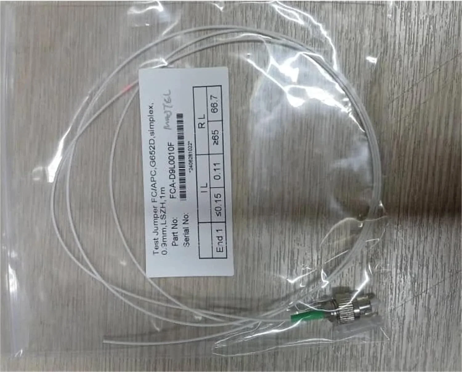 کابل فیبر نوری سینگل مود یک متری HAIZHI G652D بسته 10 عددی (FC/A)