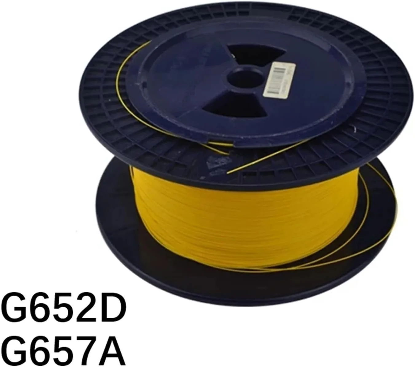 کابل فیبر نوری سینگل مود FTTH، ۱۰۰۰ متر، ۰.۹ میلی متر، G652D، G657A، ۹/۱۲۵ میکرومتر، SM زرد، ۹۰۰ میکرومتر، ۱ کیلومتر/رول (OM3 300)