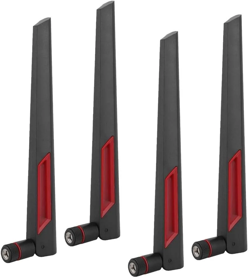 آنتن روتر بی‌سیم 8dBi برای ASUS AC68U AC88U AC66U، آنتن تابش Omni با رابط RP-SMA، برای روتر بی‌سیم/شبکه محلی بی‌سیم دو فرکانس 2.4G/5G (4 عدد)