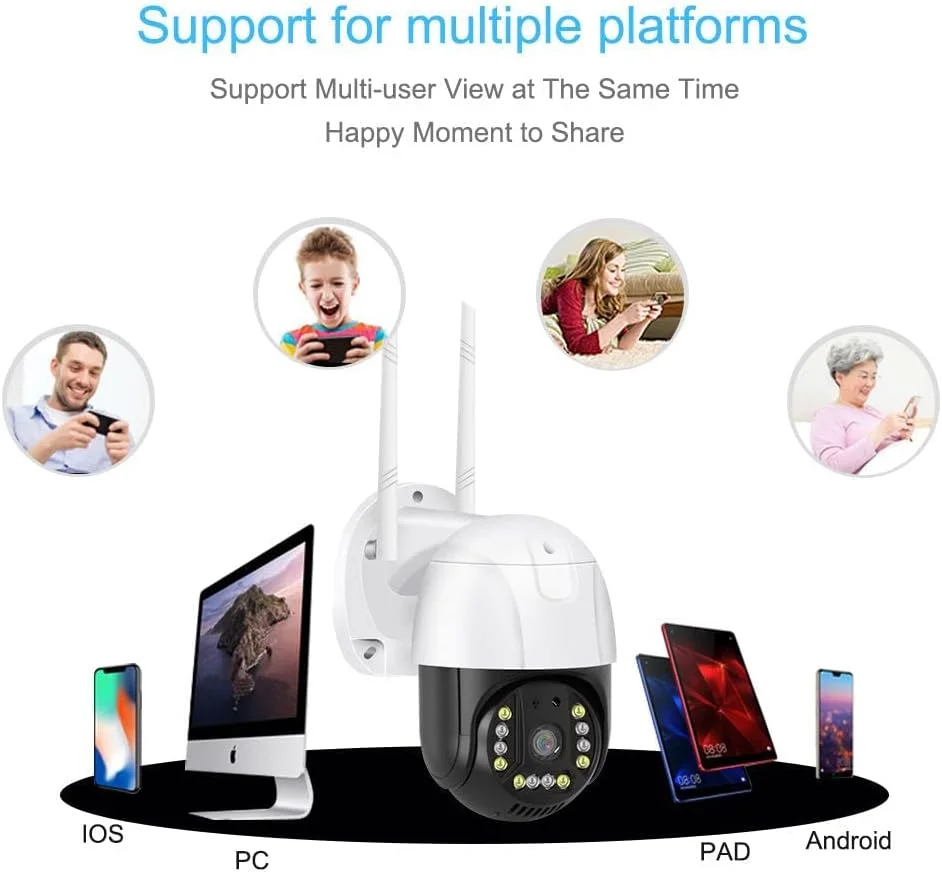 دوربین امنیتی سیم کارت خور هوشمند Maizic Smarthome با قابلیت دید در شب، چرخش PTZ، تشخیص حرکت، صدای دو طرفه و پشتیبانی از کارت حافظه