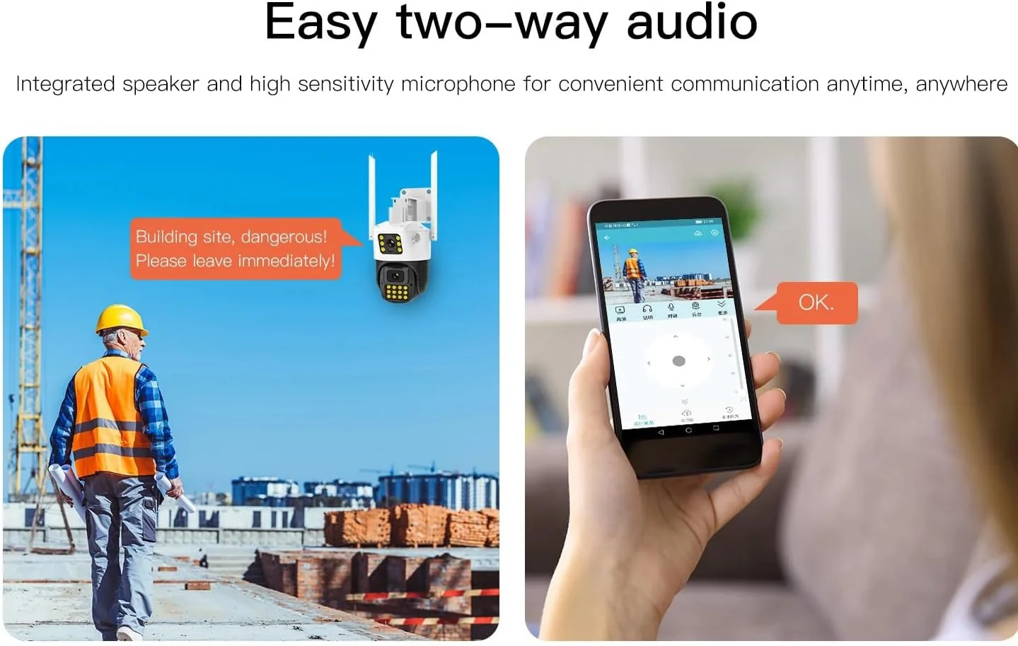 دوربین های هوشمند خانگی Maizic SuperCams 6MP HD 1080p WiFi با لنز دوگانه/صفحه نمایش دوگانه، ضبط ویدئو، دید در شب رنگی، بولت + کنترل 360 درجه PTZ، دوربین ضد آب IP66 مناسب فضای باز (سفید)