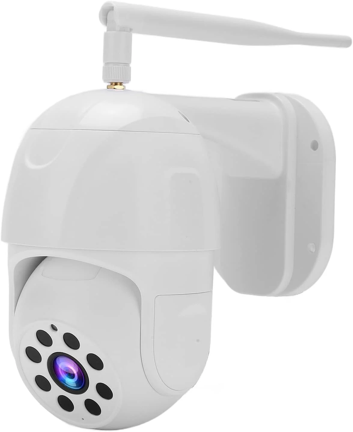 دوربین امنیتی فضای باز 1080P WiFi PTZ دوربین نظارتی امنیتی خانه با دید در شب، صدای دو طرفه، تشخیص حرکت، کنترل از راه دور APP، ضد آب IP64 (UK)