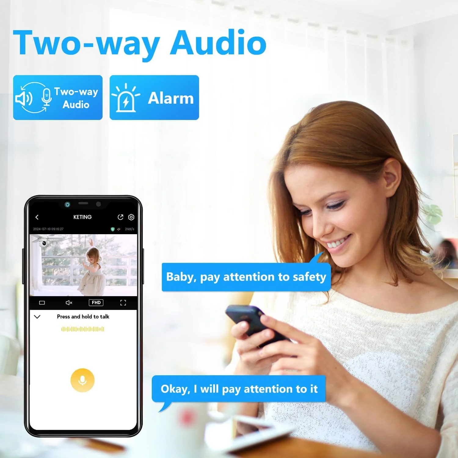 سیستم دوربین مداربسته خورشیدی 4 مگاپیکسلی Movols شامل 4 دوربین بی سیم PTZ با سیستم نظارتی NVR 4K ده کاناله با هارد دیسک 1 ترابایتی، دید در شب رنگی، هشدار حرکتی، صدای دو طرفه و استاندارد IP66 مناسب برای نظارت خانگی