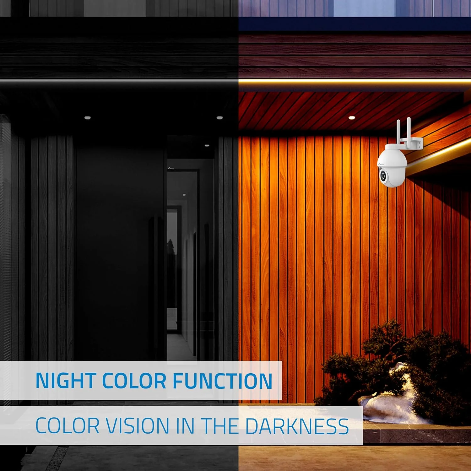 دوربین وای فای PTZ نیویان - 2.4 گیگاهرتز Half4K با رزولوشن 2560x1440، دید در شب رنگی، تشخیص حرکت و انسان، سازگار با الکسا و گوگل هوم، کنترل از طریق اپلیکیشن، تصویر فوق العاده HD 2.5k