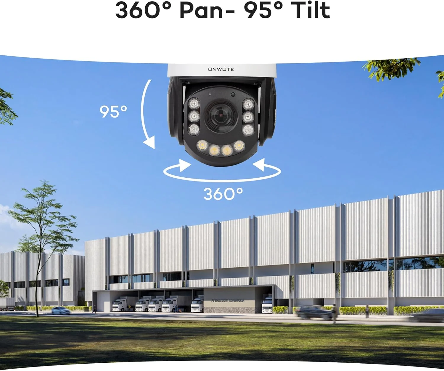 دوربین امنیتی تحت شبکه 4K PTZ با زوم اپتیکال 20X، چرخش و حرکت خودکار، ردیابی انسان، تشخیص هوش مصنوعی با دید در شب رنگی، چرخش 360 درجه و شیب 95 درجه، قابلیت مکالمه دو طرفه، برد IR 80-100 متری، دوربین تجاری مناسب فضای باز
