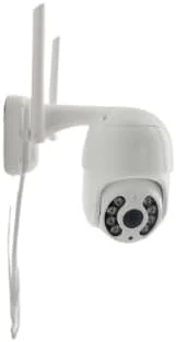 دوربین امنیتی فضای باز PLato مدل Outdoor 004 a8، دوربین مداربسته وای فای PTZ دام، سفید، ضد آب، تشخیص حرکت، دید در شب، صدای دو طرفه، برای امنیت خانه