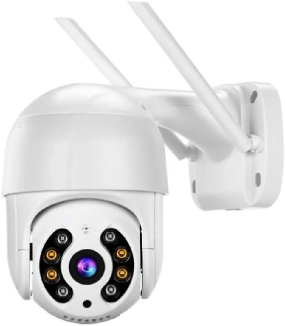 دوربین مداربسته وای فای فضای باز، 1080P HD PTZ، ضد آب IP66، چرخش 320 درجه و شیب 110 درجه، دید در شب، صدای دو طرفه