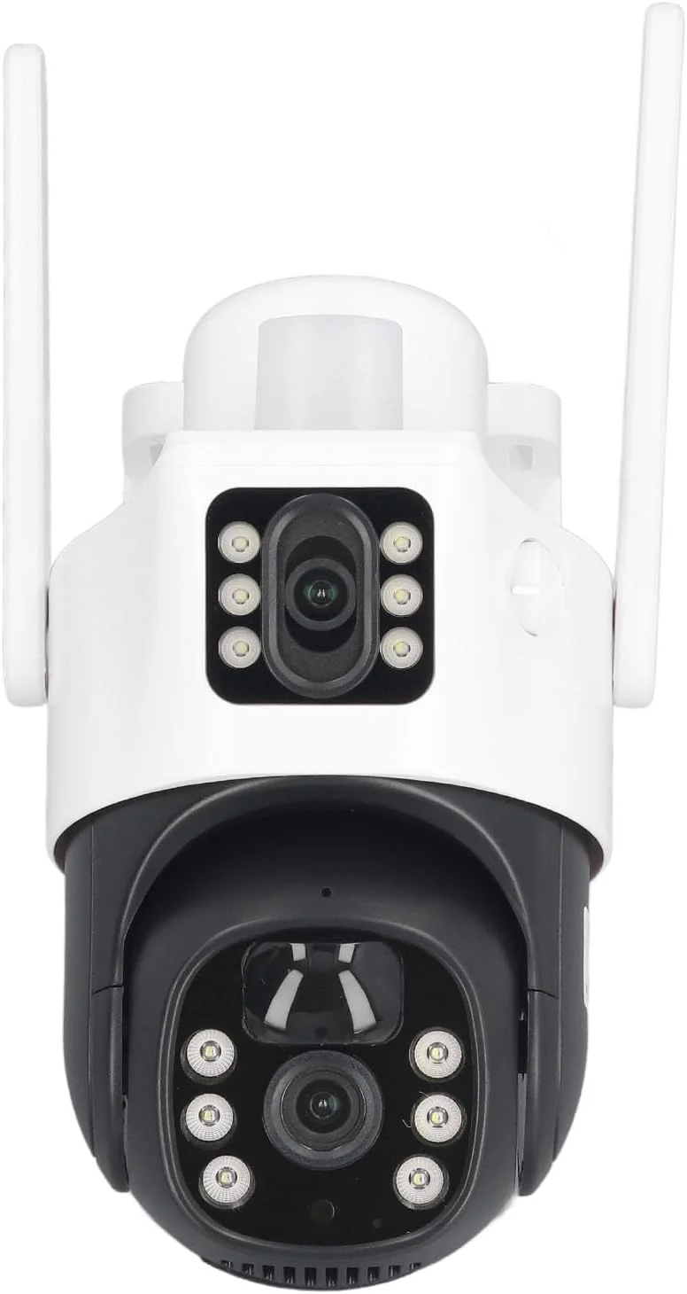 دوربین مداربسته خورشیدی امنیتی دو لنز IP66 ضد آب و دوربین وای فای