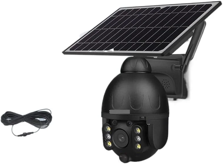 دوربین مداربسته خورشیدی وای فای 4MP HD PTZ با قابلیت تشخیص حرکت انسان و باتری جداشدنی UBOX برای امنیت خانه (رنگ: دوربین 4 مگاپیکسلی X 32 گیگابایت)