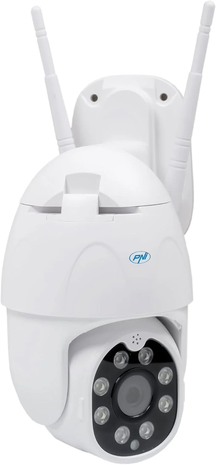 دوربین مداربسته بی سیم PNI IP230TLR 1080P با H264 + PTZ + پشتیبانی از microSD 128 گیگابایتی، دید در شب، برنامه Tuya، P2P، Android، iOS، برای داخل و خارج از خانه