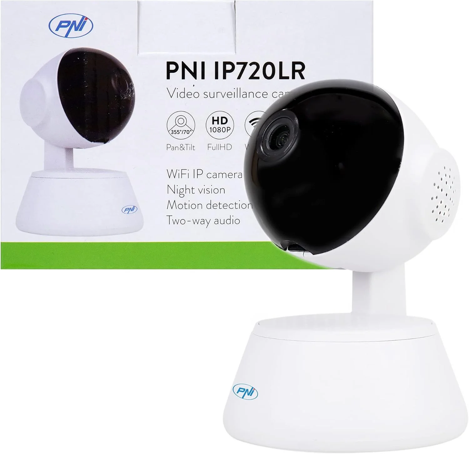 دوربین مداربسته PNI مدل IP720LR با کیفیت 1080P و 2 مگاپیکسل، IP P2P PTZ بی‌سیم، دارای درگاه کارت حافظه microSD