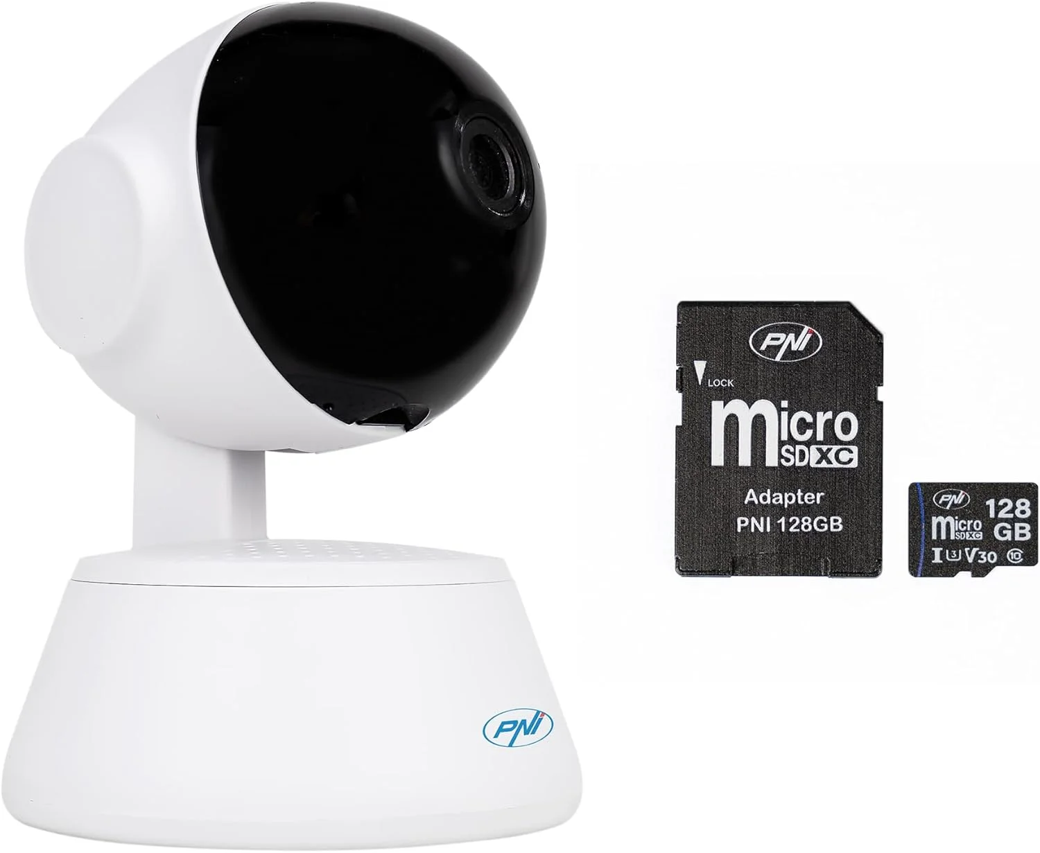 پکیج دوربین مداربسته PNI IP720LR، 1080P، 2MP، IP، P2P، PTZ به همراه کارت حافظه microSD 128GB