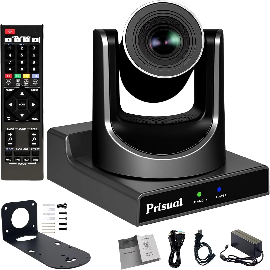 دوربین PTZ مدل Prisual 30X SDI با خروجی های 3G-SDI، HDMI و IP Streaming، دوربین PTZ با کیفیت Full HD برای پخش زنده (زوم 30X و پایه دیواری)