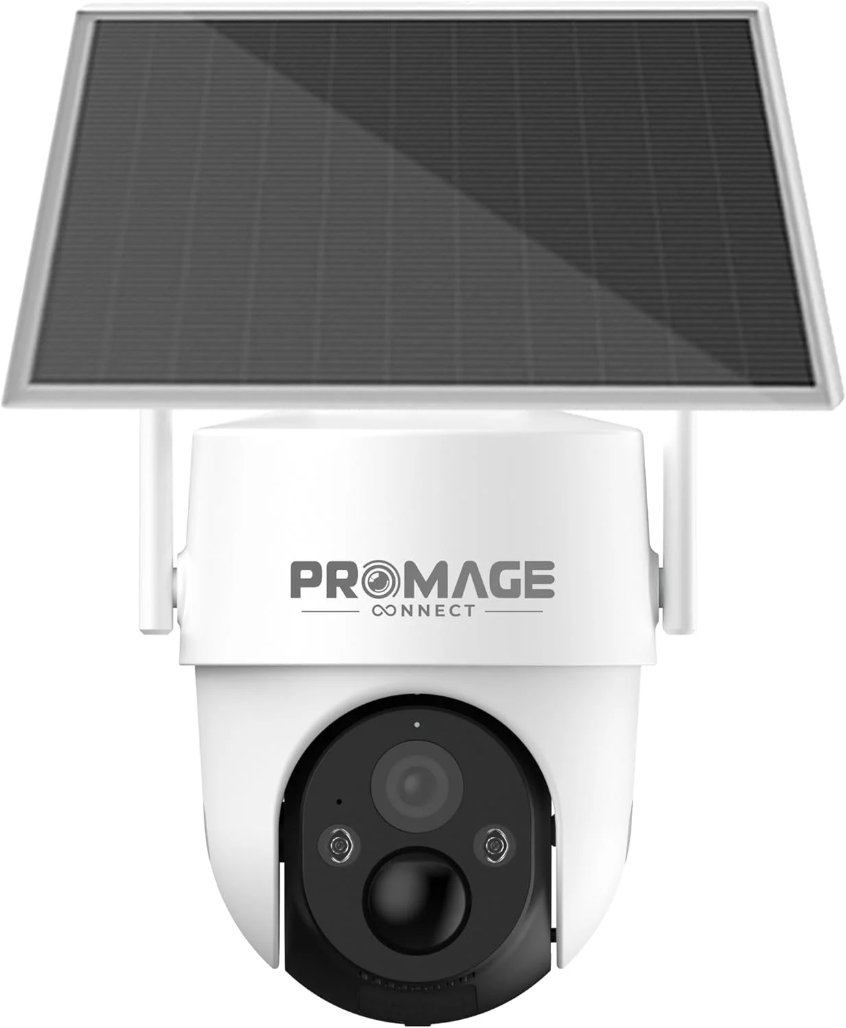 دوربین مداربسته خورشیدی PTZ پرومج Connect Cell 2T 4G – ضد آب IP65، ردیابی حرکت، دید در شب رنگی (15 متر)، باتری 10000 میلی آمپر، ضبط 24/7، کارت TF (تا 256 گیگابایت)، فضای ابری، صدای دو طرفه