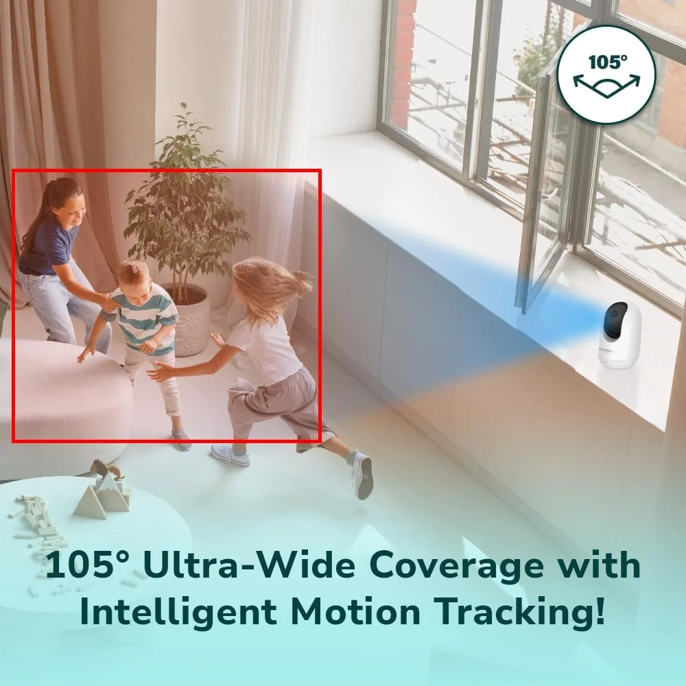 دوربین هوشمند وای فای PTZ داخلی پرومِیج کانکت اسپید 20Q | دید در شب مادون قرمز تا 7.5 متر | ردیابی و تشخیص حرکت | صدای دو طرفه | سازگار با Tuya | کارت TF و ذخیره سازی ابری