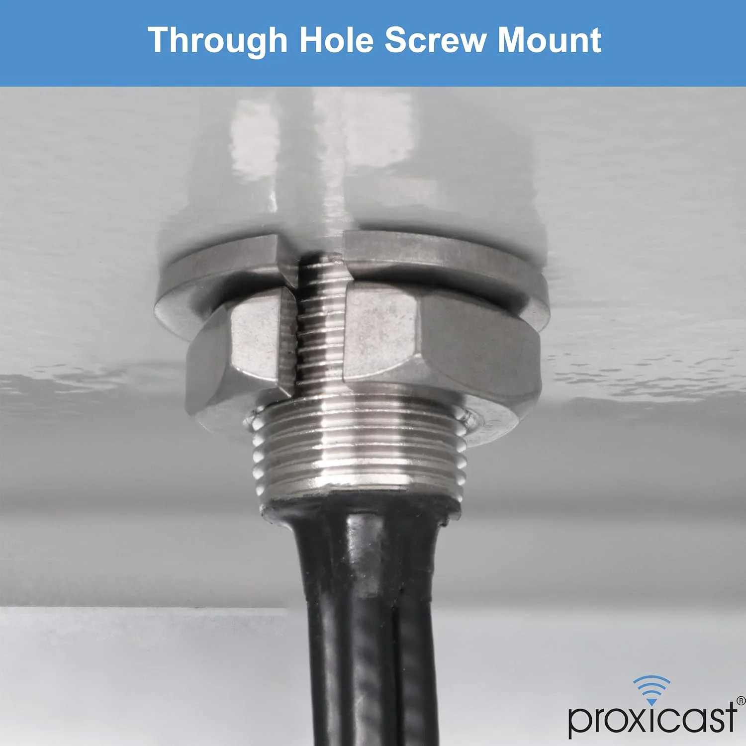 آنتن 5G میمو 4x4 پراکسی‌کست - مقاوم در برابر خرابکاری، پروفایل پایین، نصب از طریق سوراخ، کواکسیال 2 فوتی - سفید - سازگار با سیسکو، کریدل‌پوینت، دیجی، موفی و سایرین (ANT-121-T44-W-06)