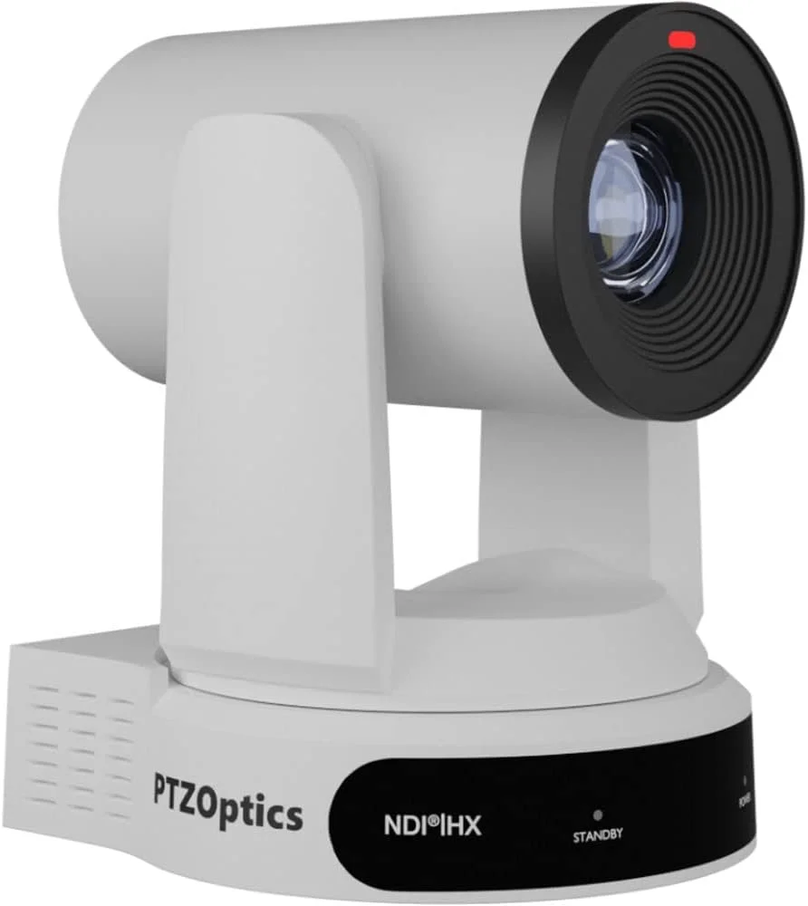 دوربین PTZOptics Move 4K SDI/HDMI/USB/IP PTZ با زوم اپتیکال 30 برابر (سفید) (PT30X-4K-WH-G3) + کیت تمیز کننده لنز + کابل HDMI + کابل اترنت + بست کمربندی رنگی