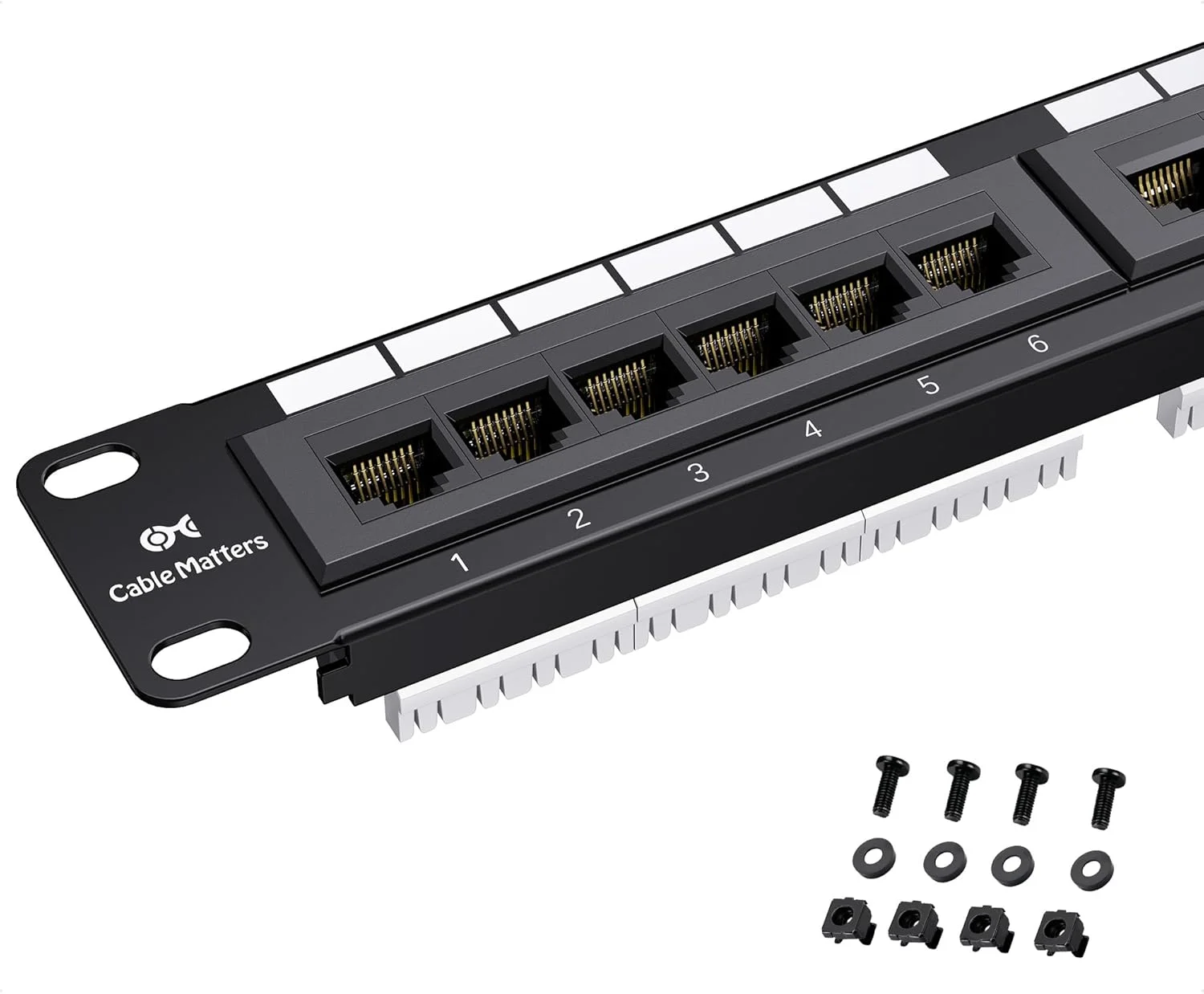 پنل پچ 24 پورت Cat6 کابل مترز با قابلیت نصب در رک یا دیوار (RJ45)