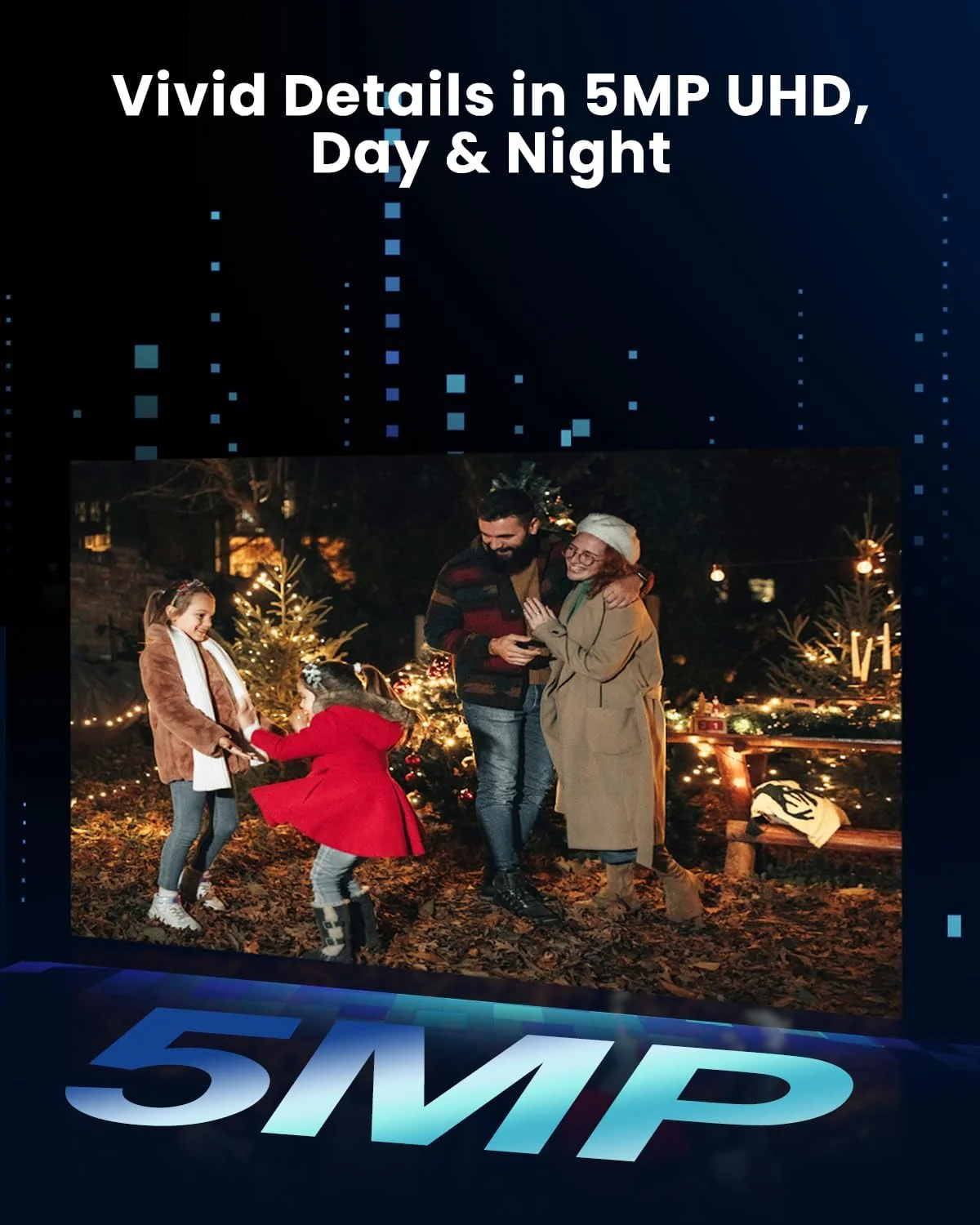 دوربین امنیتی بی سیم ضد آب Rebluum برای فضای باز، دوربین خورشیدی 5 مگاپیکسلی بی سیم برای فضای باز، دوربین PTZ 360 درجه با باتری، دید در شب رنگی، تشخیص حرکت PIR، صدای دو طرفه، سازگار با الکسا