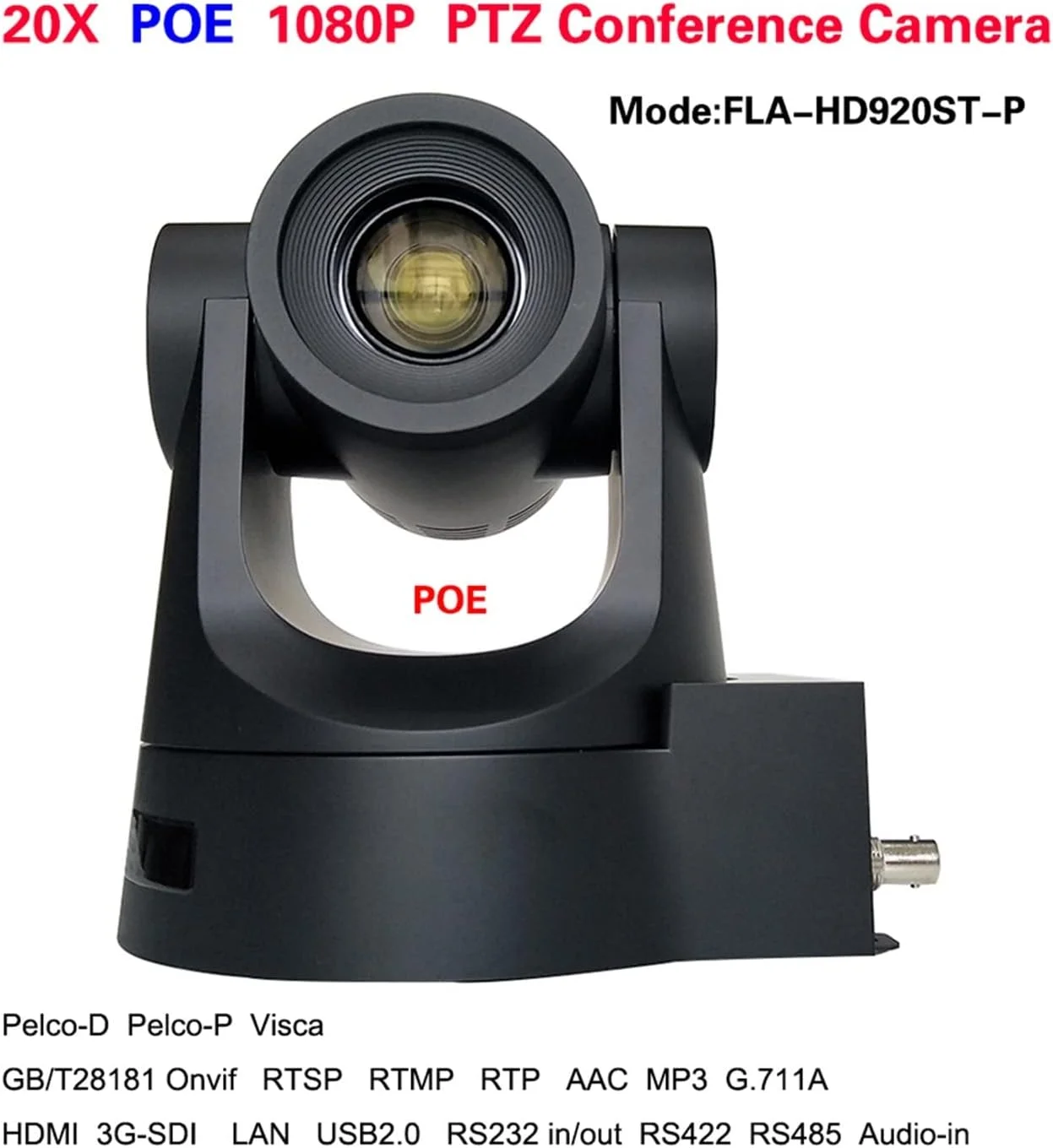 دوربین کنفرانس ویدیویی REHOOF 1080P60Fps با زوم 20X، خروجی های HDMI و SDI برای پخش زنده و آموزش از راه دور