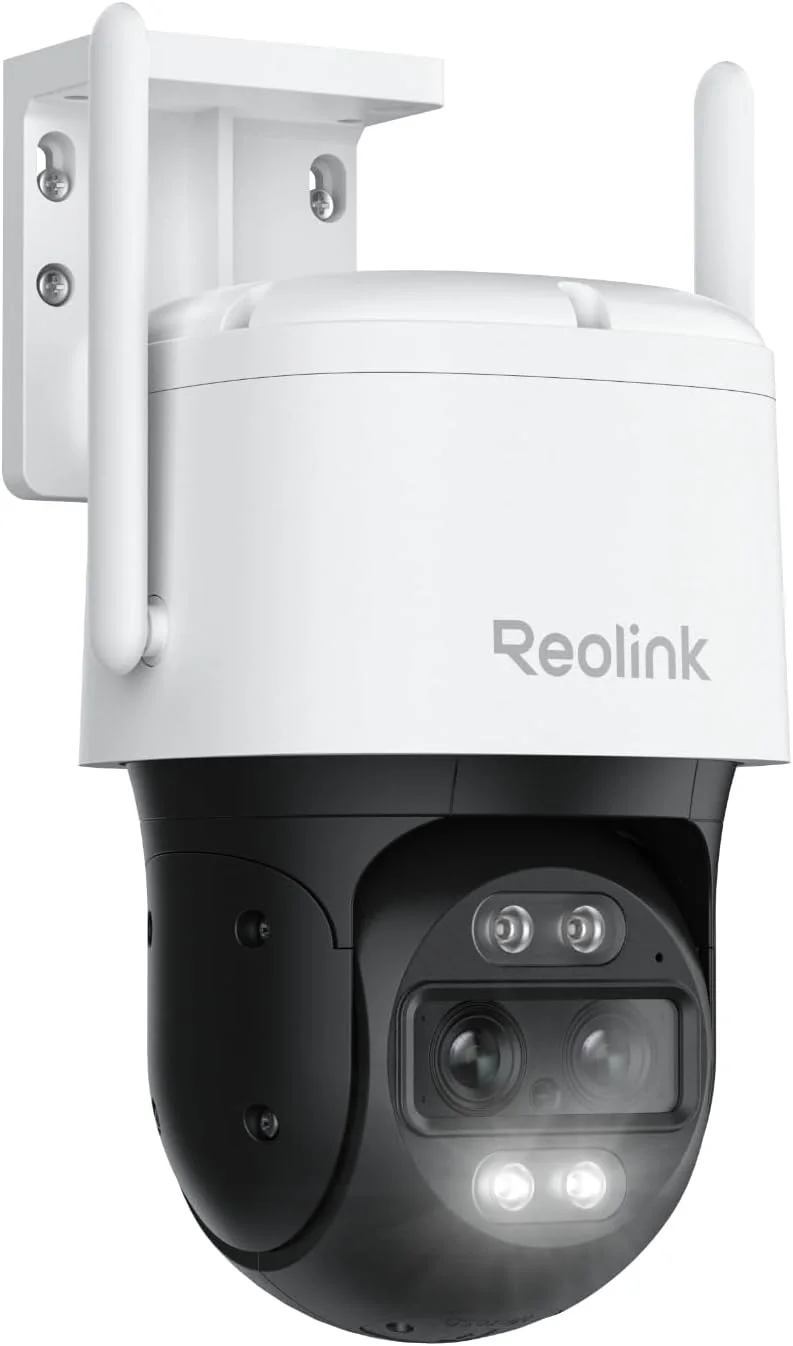 REOLINK Wired WiFi Outdoor Security Camera, 4K 8MP Dual Lens, 360° PTZ Camera, Auto Tracking, 2.4/5GHz Wi-Fi Smart Person/Vehicle/Animal Detection, 6X Hybrid Zoom, Color Night Vision, TrackMix WiFi