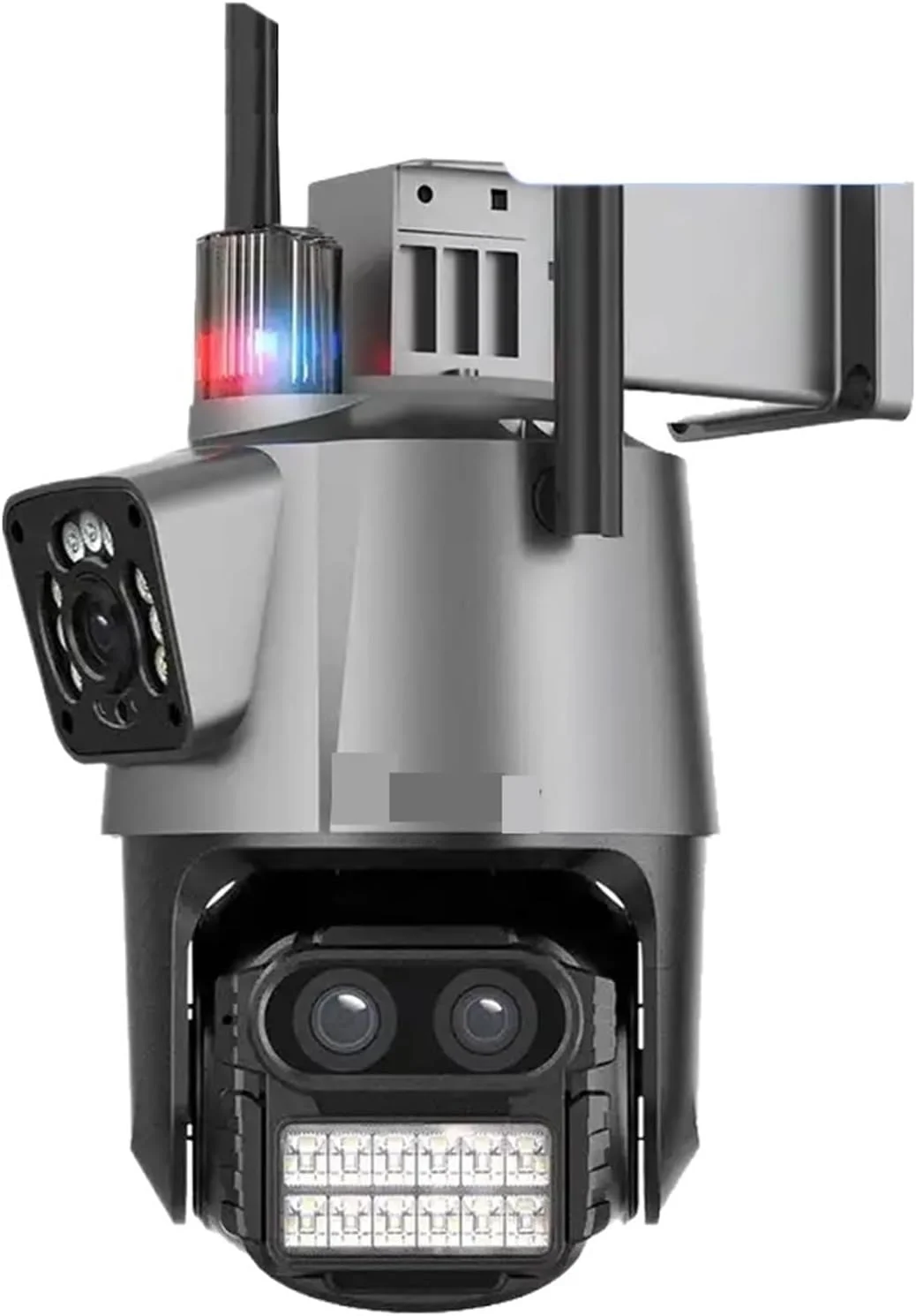 دوربین مداربسته فضای باز 9 مگاپیکسل PTZ وای فای با صفحه نمایش دوگانه و زوم دیجیتال 8X، تشخیص انسان، حفاظت امنیتی در فضای باز، دوربین نظارتی مداربسته IP (9MP بدون کارت SD)